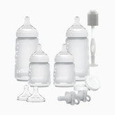 Options+ Wide-Neck Silicone Baby Bottle Set