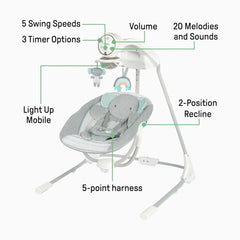 InLighten Soothing Baby Swing