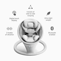 Vibration Baby Swing - Bluetooth-Enabled Smart Seat with Music and Motion