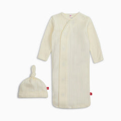 Organic Cotton Magnetic Gown & Hat Set