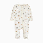 Organic Cotton Printed 2-Way Zip Footie