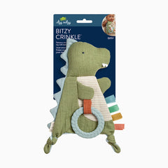 Bitzy Crinkle Sensory Crinkle Toy with Teether