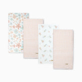 4-Piece Flannel Receiving Blanket