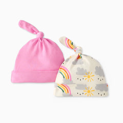 Baby Organic Cotton Top Knot Hat (2 Pack)