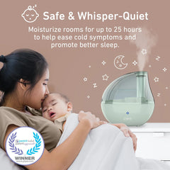 PureBaby Ultrasonic Cool Mist Humidifier & Soft Glow Night Light