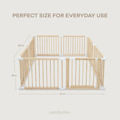 Baby Gate Playpen - Foldable with Child-Proof Lock
