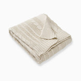 Organic Cable Knit Stroller Blanket