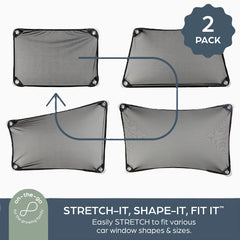 Adjusta-Car Shade Stretch-It, Shape-It, Fit-It (2 Pack)