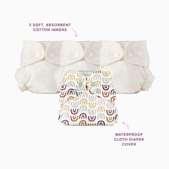 Blowout Proof Cloth Diaper Bundle