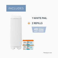 Signature Diaper Pail Gift Set with 48 Refill Bags