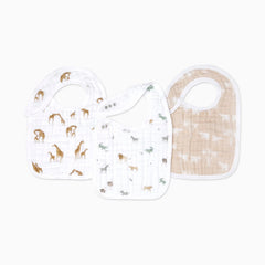 Organic Muslin Snap Bibs (3 Pack)