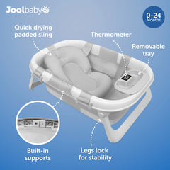 Fold ‘n Store Baby Bathtub With Built-in Thermometer
