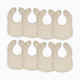Muslin Bibs with Adjustable Snaps (8 Pack)