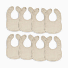 Muslin Bibs with Adjustable Snaps (8 Pack)