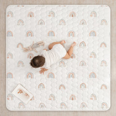 Quilted Kids Play Mat with Non-Slip Bottom