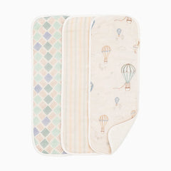 Cotton Muslin and Terry Burp Cloth Set (3 Pack)