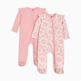 Organic Cotton Ruffle 2-Way Zip Footie (2 Pack)