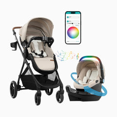 Evenflo Shyft Intuiti+ Travel System featuring Revolve180 LiteMax NXT with SensorySoothe