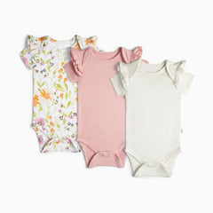 Bamboo Viscose Ruffle Bodysuit (3 Pack)