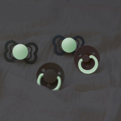 De Lux Glow-in-the-Dark Silicone Pacifier (2 Pack)