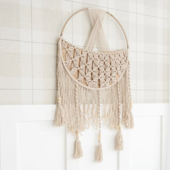 Macrame Toy Storage Basket with Tassels