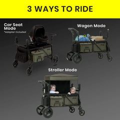Jeep Deluxe Wrangler Wagon Stroller with Cooler Bag & Parent Organizer