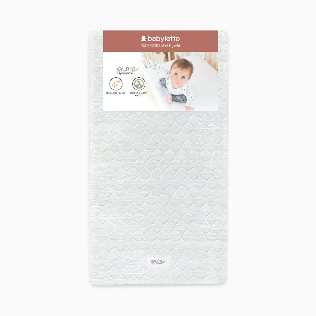 Mini Crib Size Pure Core Mattress with Hybrid Waterproof Cover