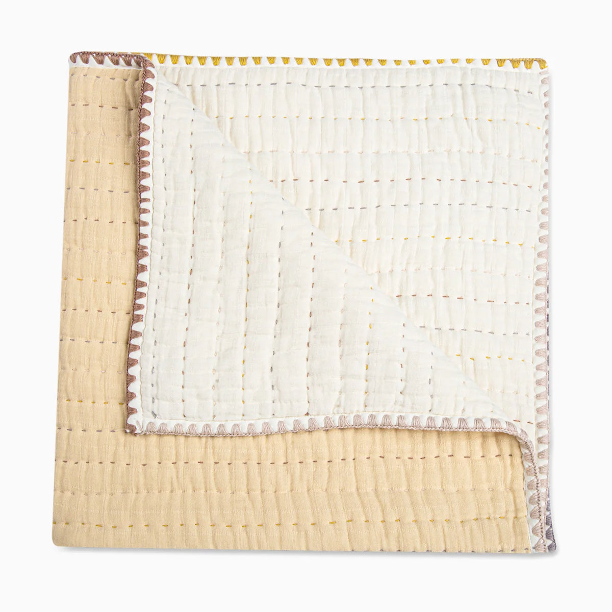 Cotton Muslin Kantha Baby Quilt