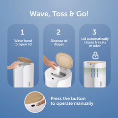 SmartWave Plus Touch-Free Diaper Pail