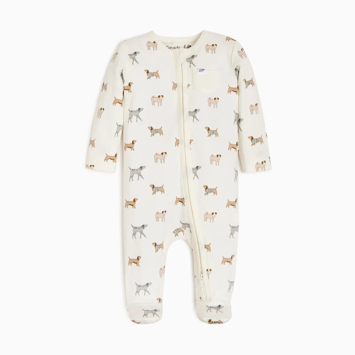 Organic Cotton Printed 2-Way Zip Footie