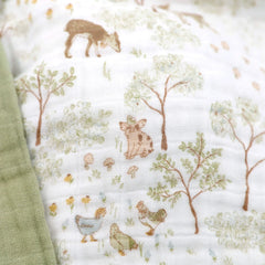 Cotton Muslin Baby Receiving Quilt
