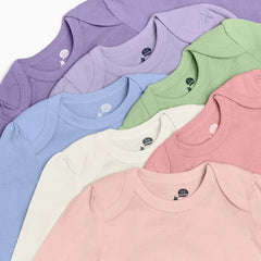 Organic Cotton Solid Long Sleeve Bodysuit (7 Pack)