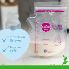 Temp-Sensing No-Leak Breast Milk Storage Bag with Easy Pour Spout