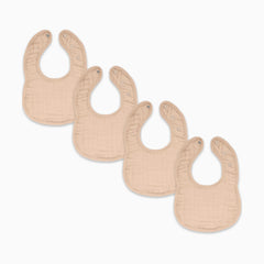 Muslin Bibs with Adjustable Snaps (4 Pack)