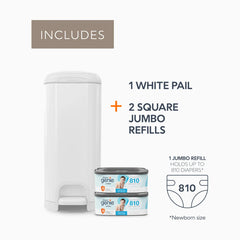 Stainless Steel Select Pail Gift Set with 2 Jumbo Refills