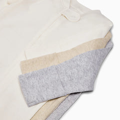 Organic Cotton Solid Zipper Footie (3 Pack)