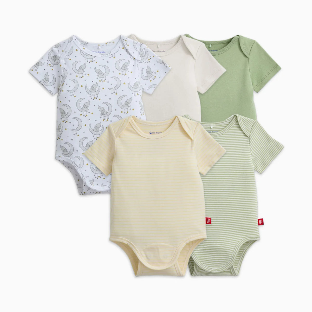 Organic Cotton Magnetic Bodysuit 5 Pack Bundle