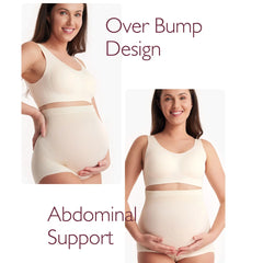 High-Waisted Pregnancy Seamless Soft Belly Support Panties (3 Pack)