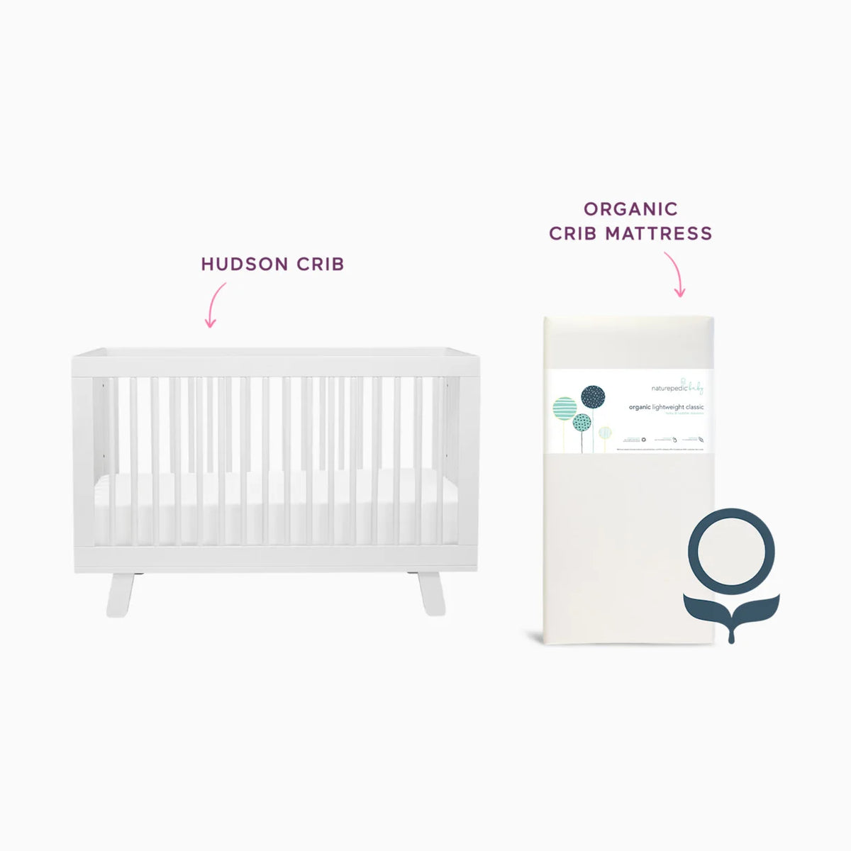 Hudson Crib & Organic Mattress Bundle