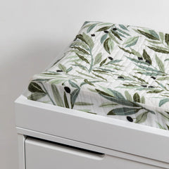 Quilted Changing Pad Cover in GOTS Certified Organic Muslin Cotton