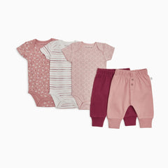 Organic Printed Short Sleeve Bodysuit (3 Pack)