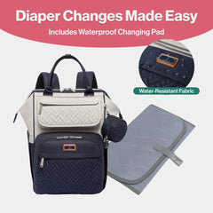 WideTop Diaper Bag Backpack