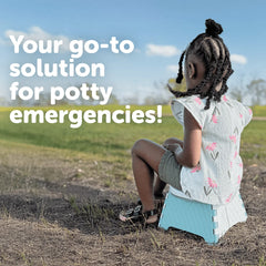 Collapsible Travel Potty Chair with Travel Bag & 30 Replacement Bags