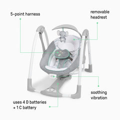 ConvertMe 2-in-1 Compact Portable Swing and Infant Seat