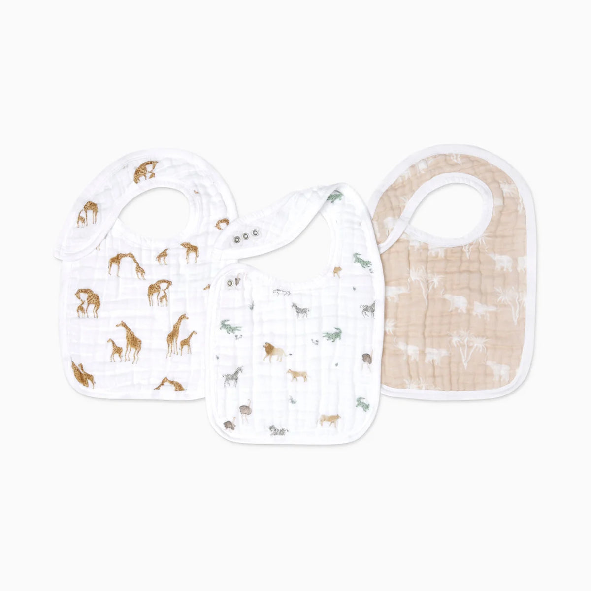 Organic Muslin Snap Bibs (3 Pack)