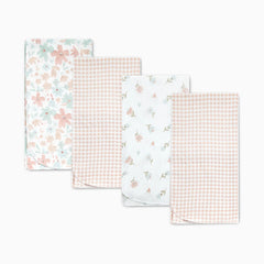 4-Piece Flannel Receiving Blanket