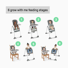 Full Course SmartClean 6-in-1 Baby to Toddler High Chair