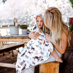 Cotton Muslin & Terry Infant Hooded Towel