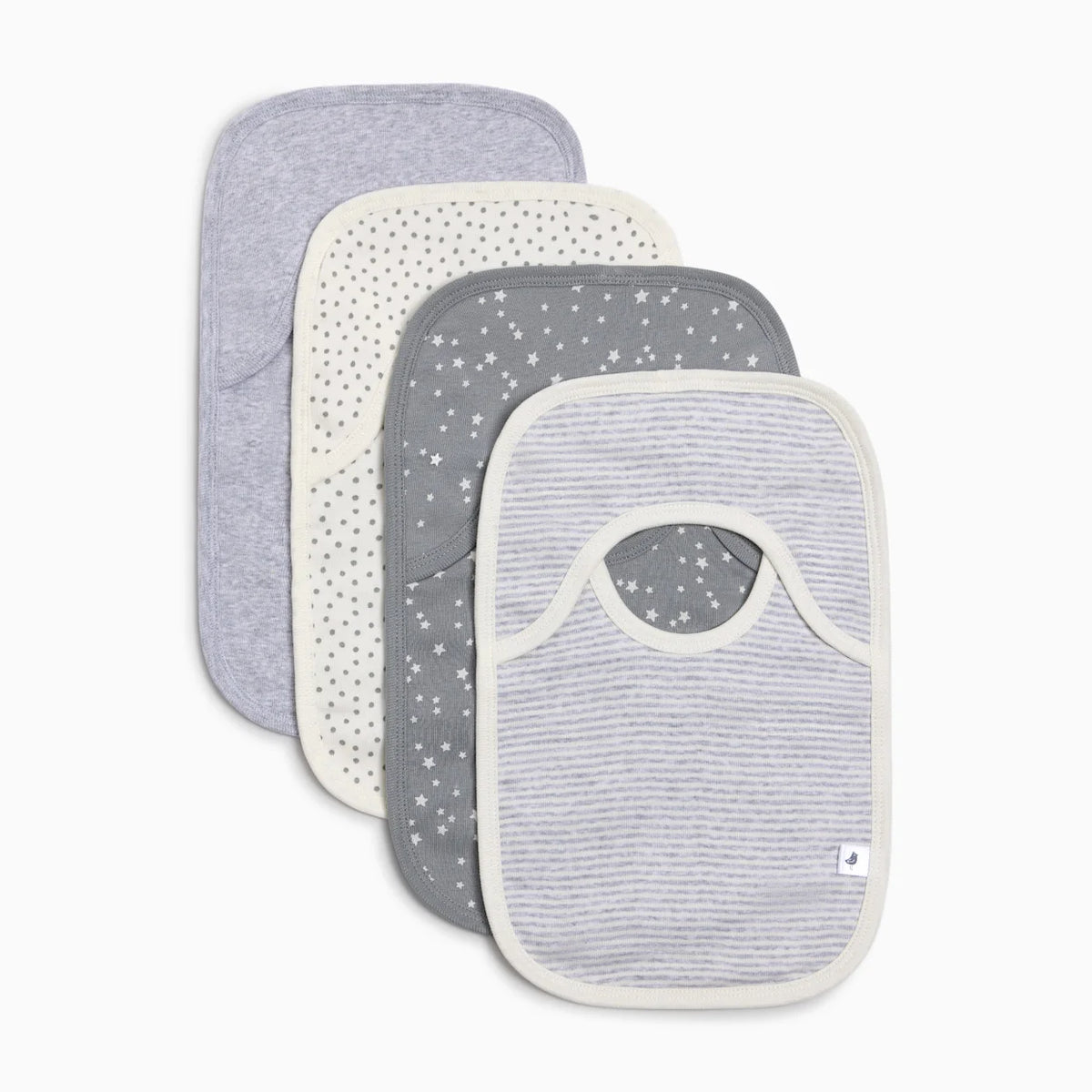 Organic Cotton Lap Shoulder Bib (4 Pack)