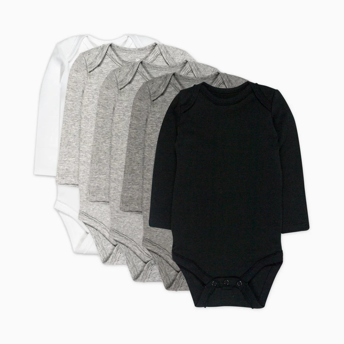 5-Pack Organic Cotton Long Sleeve Bodysuit